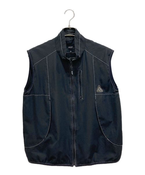 HUF（ハフ）HUF (ハフ) PEAK CONTRAST VEST ブラック サイズ:Mの古着・服飾アイテム