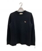 maison kitsuneメゾンキツネ）の古着「ラムウールニット」｜ブラック