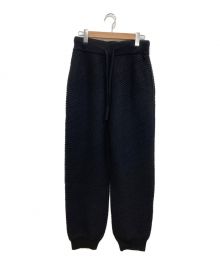 YOKE（ヨーク）の古着「Bias Border Knit Pants」｜ブラック