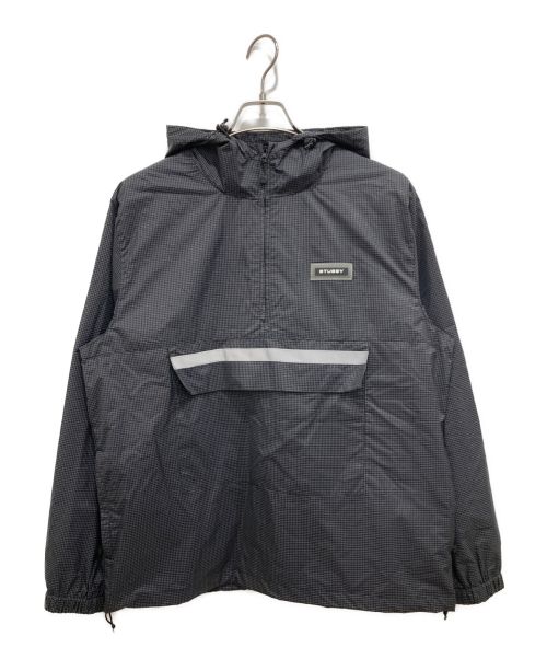 stussy（ステューシー）stussy (ステューシー) CONTRAST RIPSTOP ANORAK ブラック サイズ:Mの古着・服飾アイテム