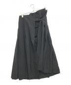 JUNYA WATANABE COMME des GARCONSジュンヤワタナベ コムデギャルソン）の古着「変形プリーツラップスカート」｜ブラック