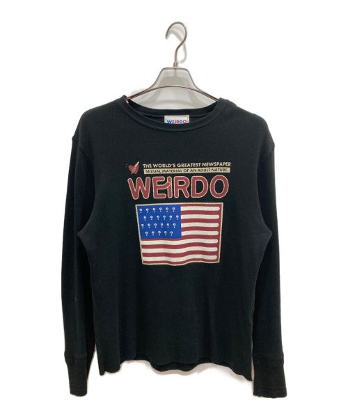 WEIRDO（ウィアード）WEIRDO (ウィアード) サーマルカットソー ブラック サイズ:Mの古着・服飾アイテム