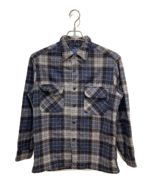 PENDLETON（ペンドルトン）PENDLETON (ペンドルトン) オープンカラーウールシャツ ネイビー サイズ:Mの古着・服飾アイテム