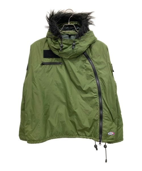 OMEGA OUTDOOR（オメガアウトドア）OMEGA OUTDOOR (オメガアウトドア) 変形ジップ中綿ジャケット カーキ サイズ:Mの古着・服飾アイテム