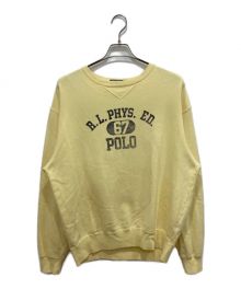 POLO RALPH LAUREN（ポロ・ラルフローレン）の古着「3段プリント前Vスウェット」｜イエロー