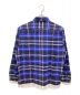 uniform experiment (ユニフォームエクスペリメント) LINE FLANNEL CHECK REGULAR COLLAR BIG SHIRT ブルー サイズ:1：7000円