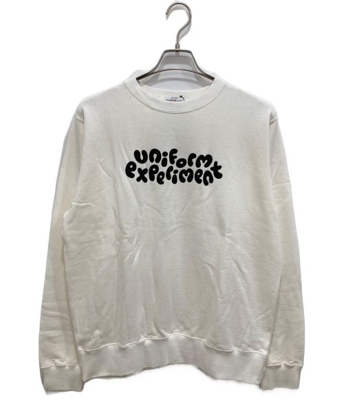 uniform experiment（ユニフォームエクスペリメント）uniform experiment (ユニフォームエクスペリメント) insane (インセイン) CREWNECK SWEAT ホワイト サイズ:2 未使用品の古着・服飾アイテム