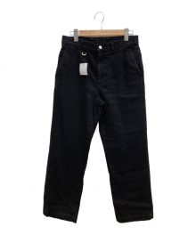 SOPHNET.（ソフネット）の古着「WASHED DENIM STRAIGHT PANTS」｜ブラック