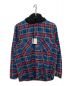 uniform experiment（ユニフォームエクスペリメント）の古着「STAR FLANNEL CHECK BIG HOODED SHIRT」｜ブルー×レッド