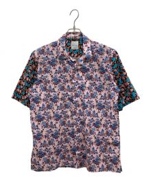 PAUL SMITH（ポールスミス）の古着「"Rizo Floral&Mabel" ミックスアッププリントシャツ」｜ピンク