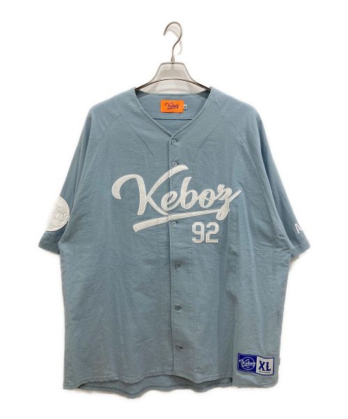 KEBOZ（ケボズ）KEBOZ (ケボズ) ベースボールシャツ スカイブルー サイズ:XLの古着・服飾アイテム