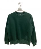 uniform experimentユニフォームエクスペリメント）の古着「SLEEVE PANELED CREWNECK SWEAT」｜グリーン