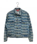 SUPREMEシュプリーム）の古着「Frayed Logos Denim Trucker Jacket」｜インディゴ