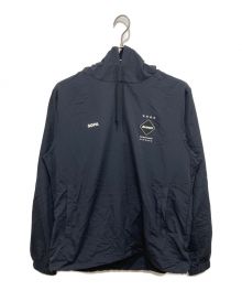 F.C.R.B.（エフシーアールビー）の古着「LOGO APPLIQUE PULLOVER HOODED ANORAK」｜ブラック