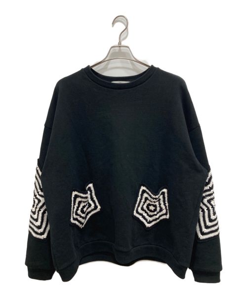 DISCOVERED（ディスカバード）DISCOVERED (ディスカバード) STER CROCHET SWEAT ブラック サイズ:3の古着・服飾アイテム