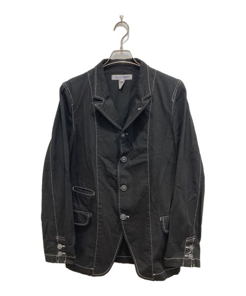 COMME des GARCONS SHIRT（コムデギャルソンシャツ）COMME des GARCONS SHIRT (コムデギャルソンシャツ) 縮絨ステッチテーラードジャケット ブラック サイズ:Sの古着・服飾アイテム