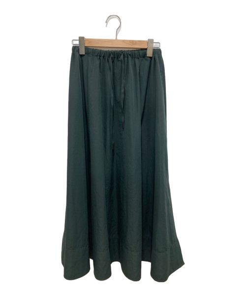 Gymphlex（ジムフレックス）Gymphlex (ジムフレックス) ポリエステルタフタフレアスカート グリーン サイズ:14の古着・服飾アイテム