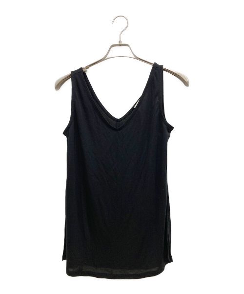 STUDIO NICHOLSON（スタジオ ニコルソン）STUDIO NICHOLSON (スタジオニコルソン) LYOCELL RIB JERSEY V NECK VEST ブラック サイズ:1 未使用品の古着・服飾アイテム