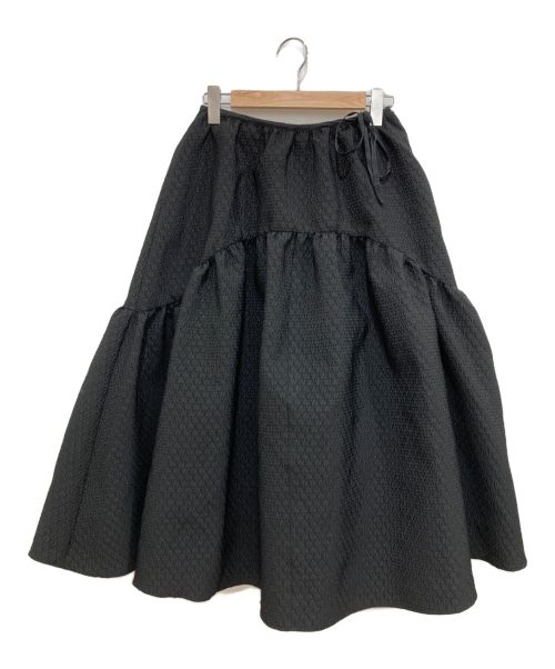 Bluelea（ブルレア）BLUELEA (ブルレア) ジャガードスカート ブラック サイズ:M (38)の古着・服飾アイテム
