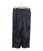 WYM LIDNMウィム バイ リドム）の古着「TRACK WIDE EASY LOOSE PANTS」｜ブラック