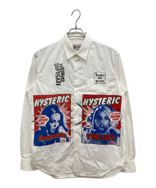 Hysteric Glamour（ヒステリックグラマー）Hysteric Glamour (ヒステリックグラマー) FANTASTIC レギュラーシャツ ホワイト サイズ:Lの古着・服飾アイテム