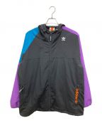 adidasアディダス）の古着「Patchwork Sports Casual Jacket」｜ブラック