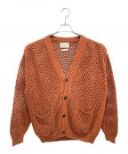 YOKEヨーク）の古着「MESHED KNIT CARDIGAN」｜オレンジ