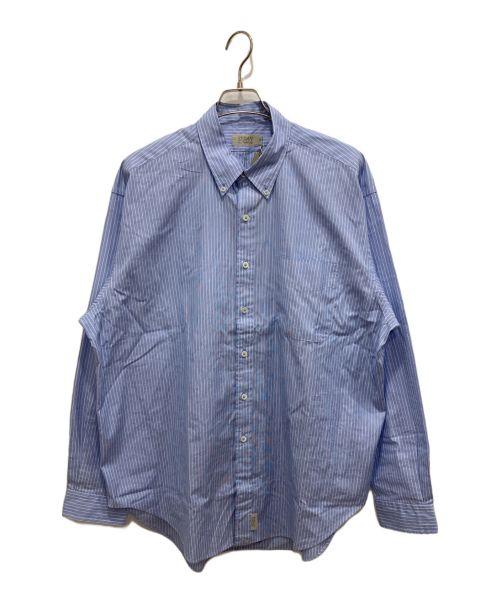 SEDAN ALL-PURPOSE（セダンオールパーパス）SEDAN ALL-PURPOSE (セダンオールパーパス) Poplin Stripe Big BD Shirt スカイブルー サイズ:XL 未使用品の古着・服飾アイテム