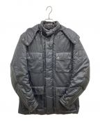 BELSTAFF Silver Labelベルスタッフ シルバーレーベル）の古着「レザー切替中綿ジャケット」｜ブラック