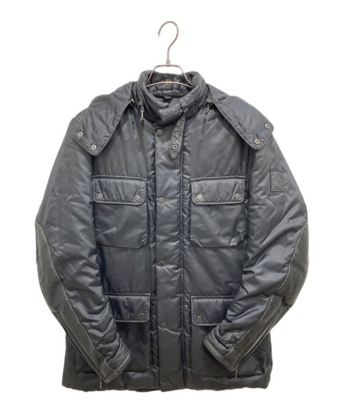 BELSTAFF Silver Label（ベルスタッフ シルバーレーベル）BELSTAFF Silver Label (ベルスタッフ シルバーレーベル) レザー切替中綿ジャケット ブラック サイズ:Sの古着・服飾アイテム