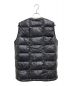 and wander (アンドワンダー) diamond stitch down vest ブラック サイズ:L：14000円