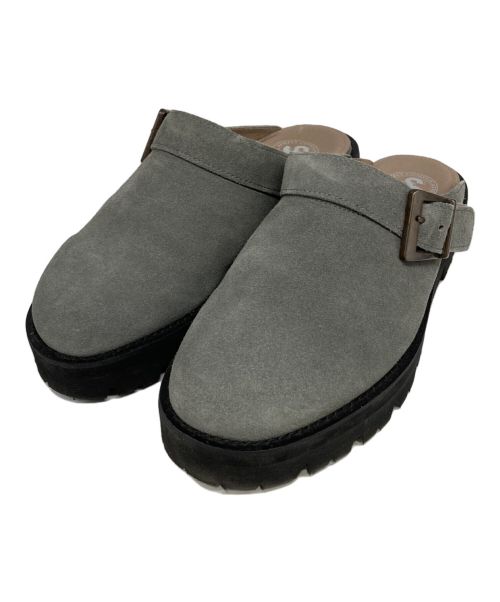 SimplyComplicated（シンプリーコンプリケイティド）SimplyComplicated (シンプリーコンプリケイティド) SUEDE BELTED LUG MULE グレー サイズ:26cmの古着・服飾アイテム