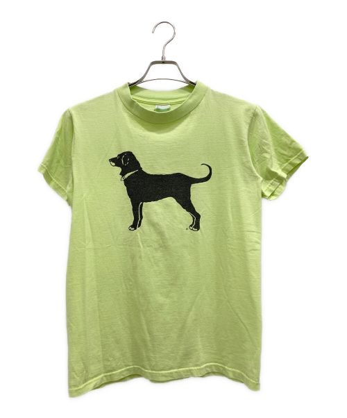 THE BLACK DOG（ブラックドッグ）THE BLACK DOG (ブラックドッグ) 犬TEE ライム サイズ:Sの古着・服飾アイテム