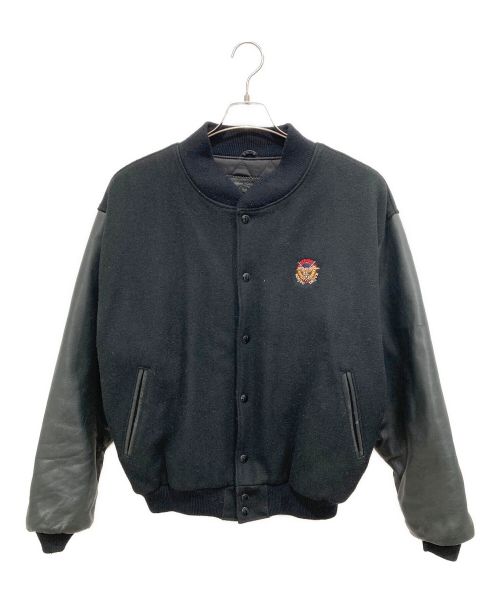 Golden Bear（ゴールデンベア）Golden Bear (ゴールデンベア) レザースリーブスタジャン ブラック サイズ:Lの古着・服飾アイテム