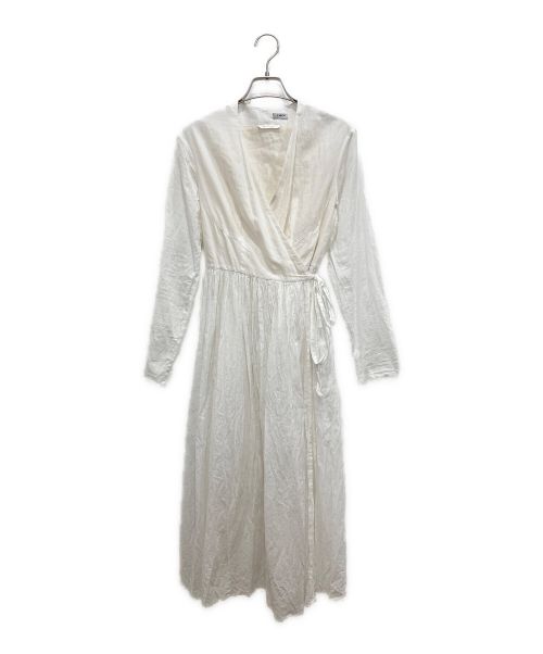 YAECA（ヤエカ）YAECA (ヤエカ) ラップギャザードレス ホワイト サイズ:Mの古着・服飾アイテム