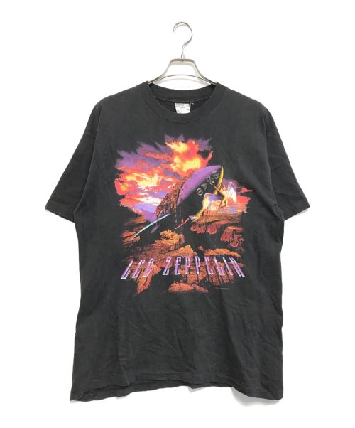 バンドTシャツ（バンドTシャツ）バンドTシャツ (バンドTシャツ) LED ZEPPELIN(レッド・ツェッペリン) バンドTシャツ ブラック サイズ:XLの古着・服飾アイテム