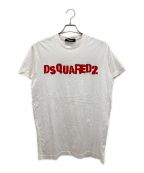 DSQUARED2ディースクエアード）の古着「D2ロゴプリントTシャツ」｜ホワイト