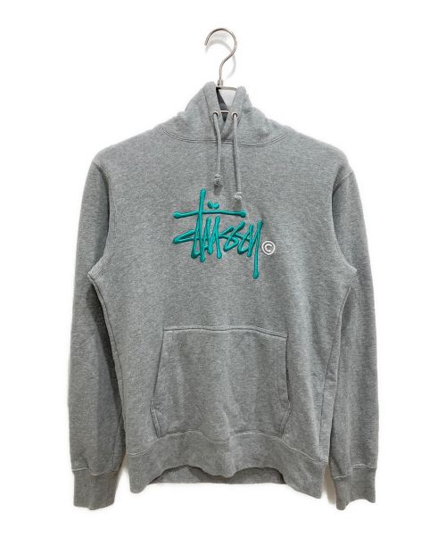 stussy（ステューシー）stussy (ステューシー) INSTERNATIONALプルオーバーロゴパーカー グレー サイズ:Sの古着・服飾アイテム