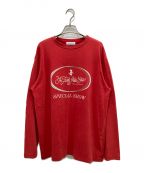 MAISON SPECIALメゾンスペシャル）の古着「Heart Meltet Oversized T-shirt」｜レッド