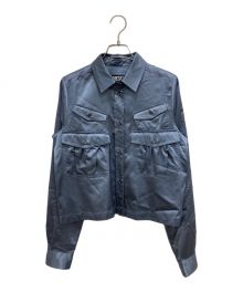 DIESEL（ディーゼル）の古着「サテントラッカージャケット」｜ブルー