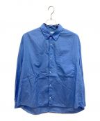 Graphpaperグラフペーパー）の古着「Broad L/S Oversized Regular Collar Shirt」｜ブルー