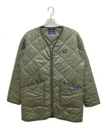 FRED PERRY×LAVENHAM（フレッドペリー×ラベンハム）の古着「キルティングコート」｜カーキ