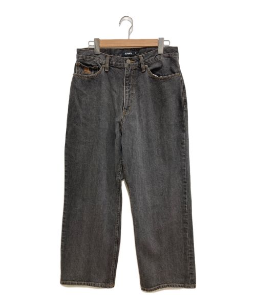 X-LARGE（エクストララージ）X-LARGE (エクストララージ) LA STITCH WIDE LEG DENIM PANTS ブラック サイズ:81cm (W32)の古着・服飾アイテム