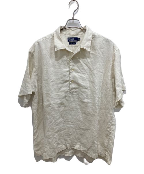 POLO RALPH LAUREN（ポロ・ラルフローレン）POLO RALPH LAUREN (ポロ・ラルフローレン) 半袖プルオーバーリネンシャツ’’CLARENCE SPORT’’ アイボリー サイズ:XLの古着・服飾アイテム