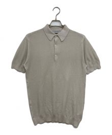 JOHN SMEDLEY（ジョンスメドレー）の古着「シーアイランドコットンニットポロシャツ」｜ベージュ