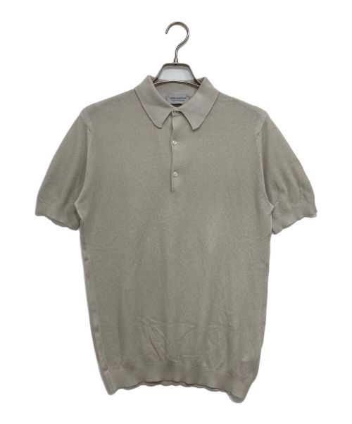 JOHN SMEDLEY（ジョンスメドレー）JOHN SMEDLEY (ジョンスメドレー) シーアイランドコットンニットポロシャツ ベージュ サイズ:Mの古着・服飾アイテム