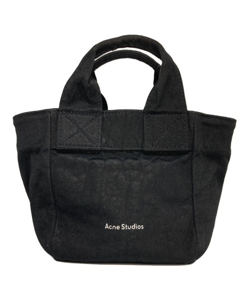 Acne studios（アクネ ストゥディオス）Acne studios (アクネ ストゥディオス) 2WAYキャンバスミニトートバッグ ブラックの古着・服飾アイテム