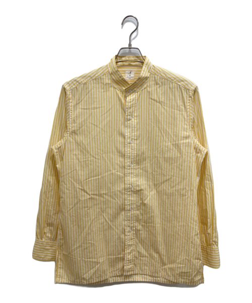 ANATOMICA（アナトミカ）ANATOMICA (アナトミカ) BAND COLLAR SHIRTS CANDY STRIPE イエロー サイズ:Mの古着・服飾アイテム