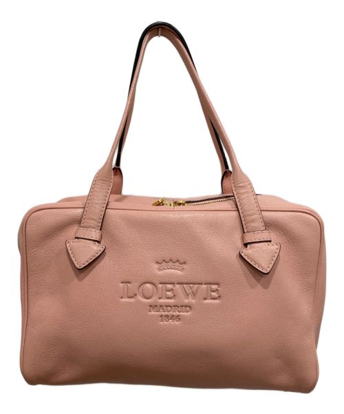 LOEWE（ロエベ）LOEWE (ロエベ) ヘリテージミニボストンバッグ ピンクの古着・服飾アイテム