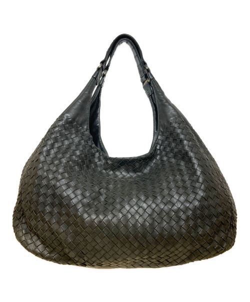 BOTTEGA VENETA（ボッテガベネタ）BOTTEGA VENETA (ボッテガベネタ) イントレチャートレザートートバッグ ブラックの古着・服飾アイテム